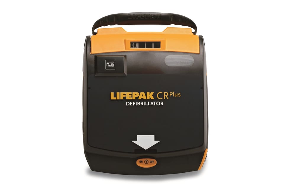 QUIK-PAK electrodes and CHARGE-PAK battery charger kit for Lifepak CR Plus AED defibrillator
